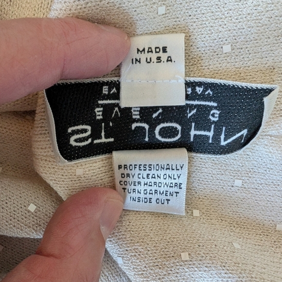 St. John Evening by Marie Gray Vintage Black Knit One Shoulder Top sz L - Picture 7 of 7